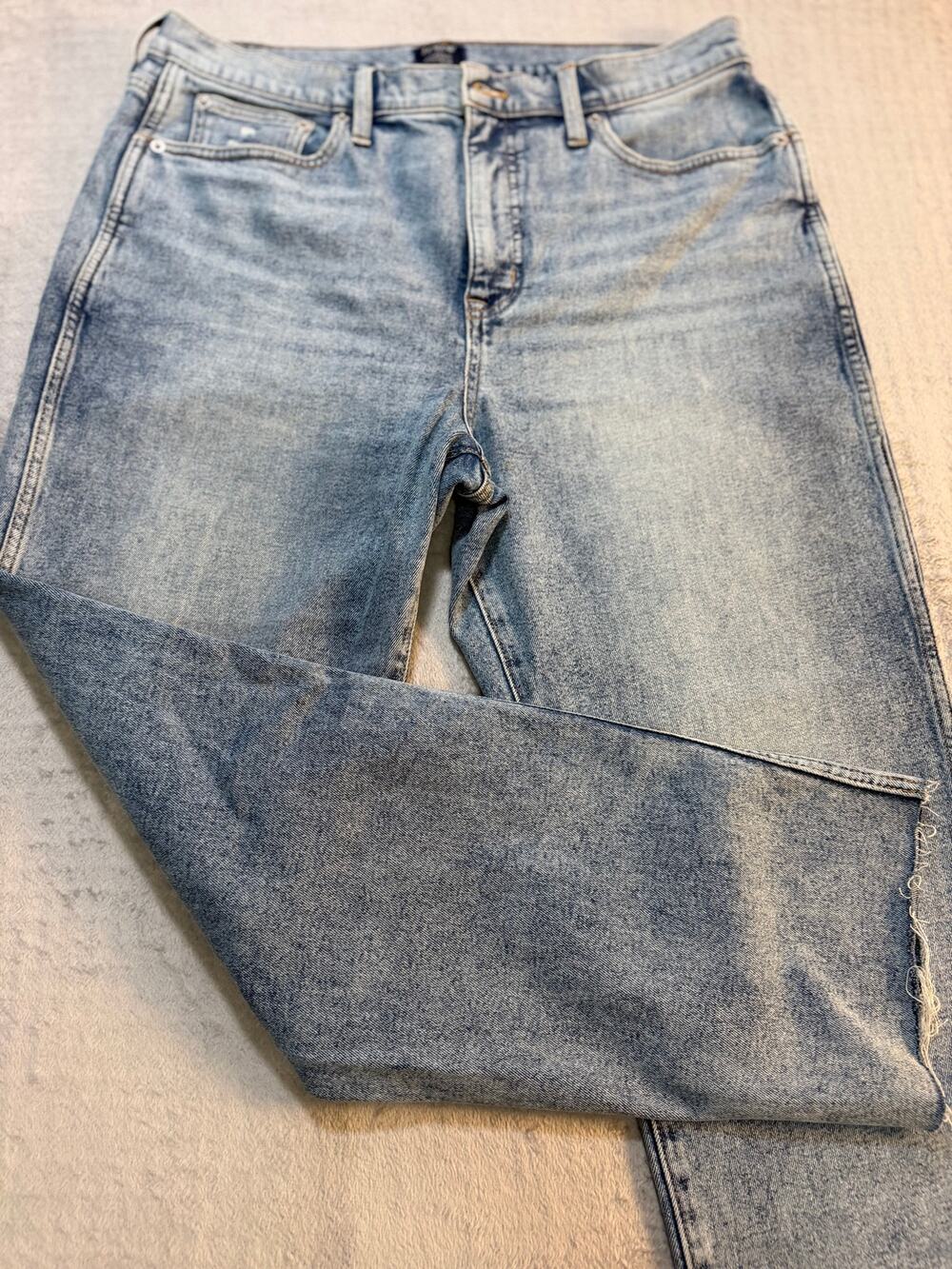 J.Crew Classic Vintage Jeans Size 31 High Rise Straight Leg Raw Hem